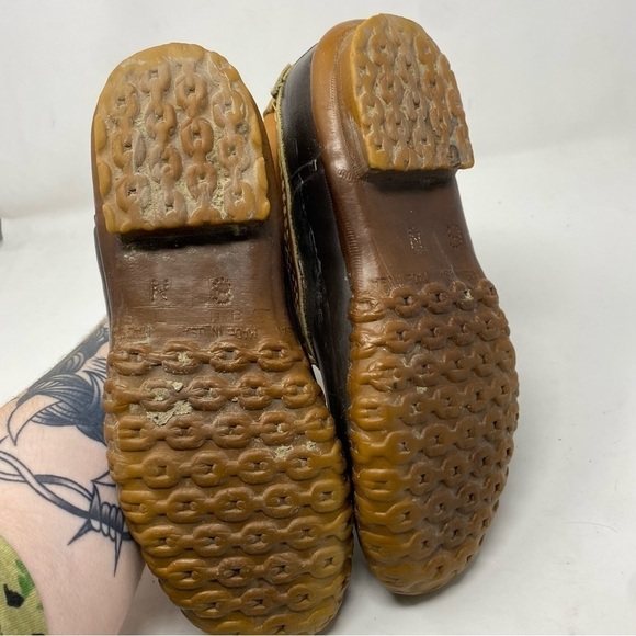 VTG L.L. Bean Women’s Hunting Shoe Brown Leather Duck Boots Size 6 Narrow - Picture 4 of 6